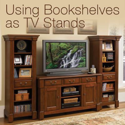  Using Bookshelves as TV Stands