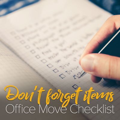 "Don't Forget Items" Office Move Checklist